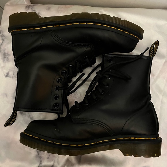 Dr. Martens Black Leather Lace-Up Boots - Picture 7 of 10
